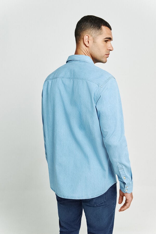 Jack & Jones Denim regular shirt blue