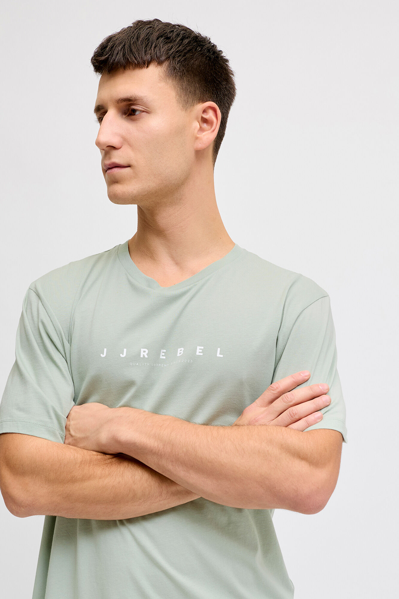 JJ REBEL Camiseta b&aacute;sica de manga curta com logo