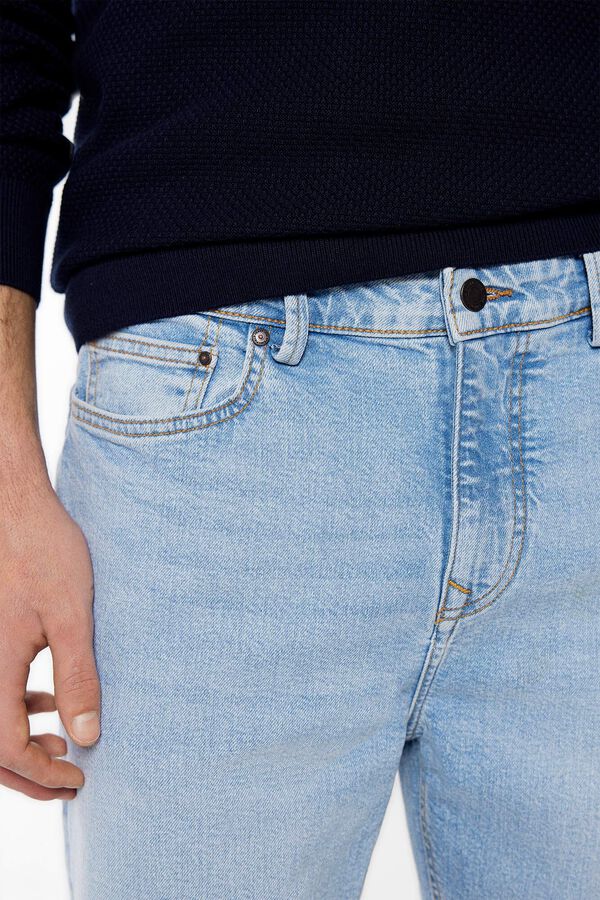 Springfield Medium-light wash slim fit jeans blue