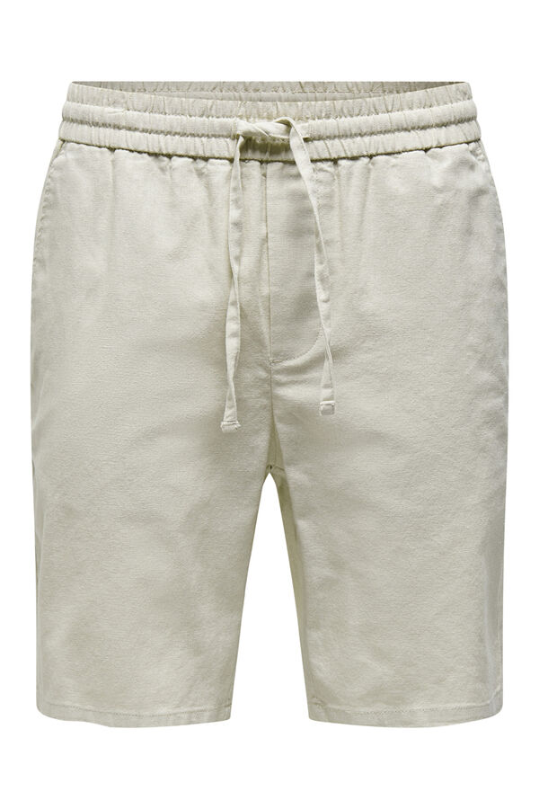 Only & Sons Linen Bermuda shorts grey
