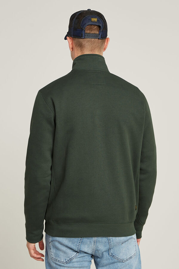 G-STAR Sweatshirt com fecho de fecho-&eacute;clair no gola cinzento