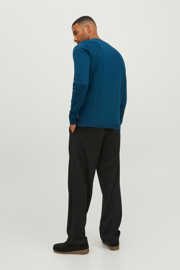 Springfield Essential jumper with a round neck plava