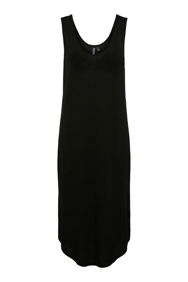 Pieces Fluid midi dress with lurex black