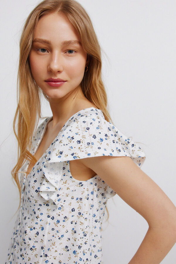 Springfield Embroidered short sleeve T-shirt brown