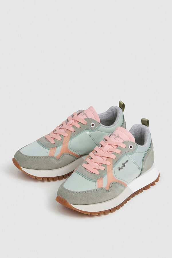 Pepe Jeans Retro running trainers beige