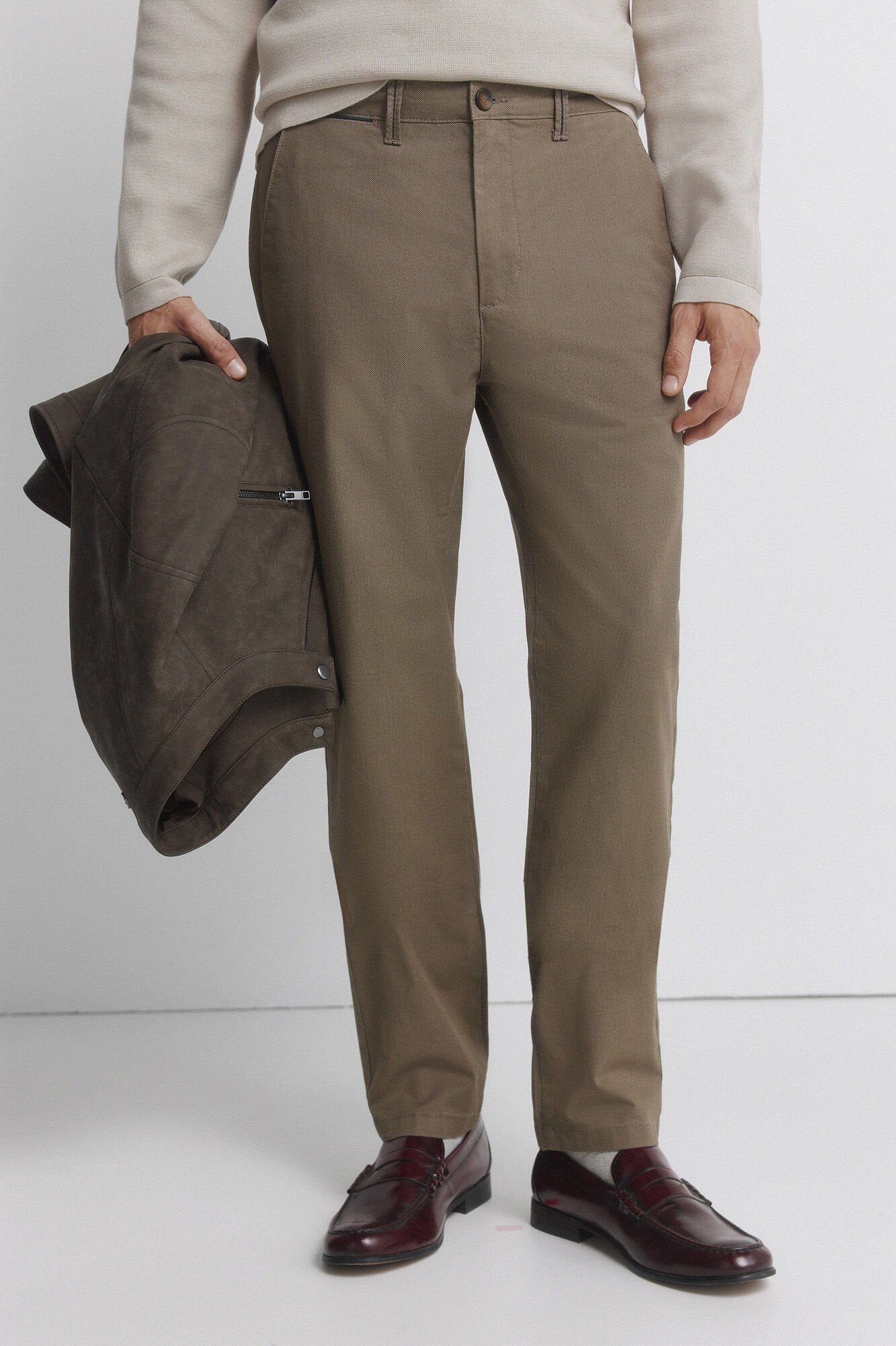 Springfield Pantal&oacute;n chino microestampado slim fit