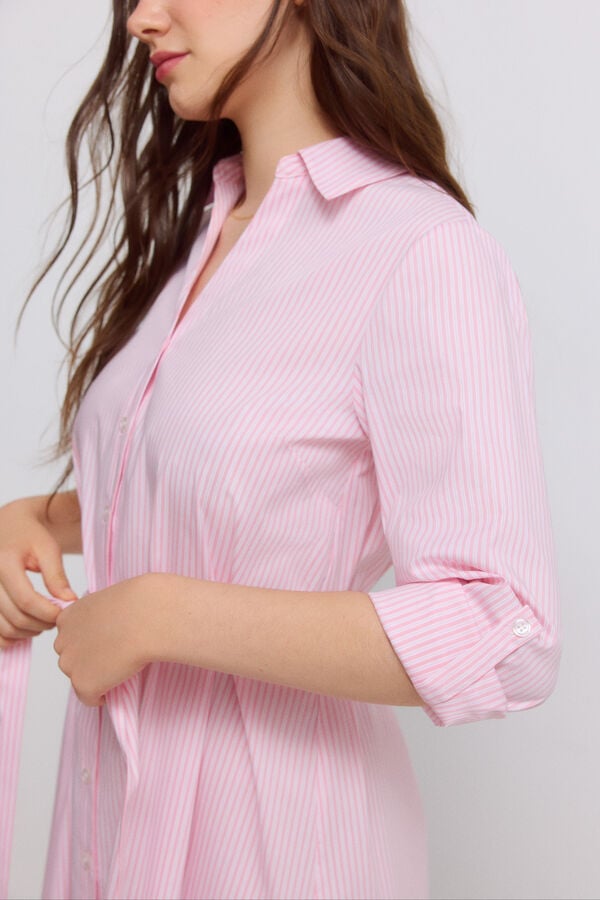Springfield Striped shirt dress pink