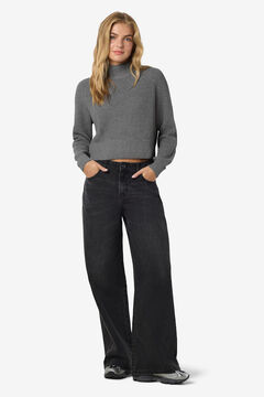 Noisy May camisola de gola alta alta canelado