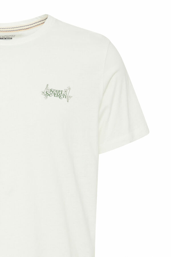 Springfield T-shirt Manga Curta - Print Costas branco
