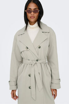 Only Gabardina larga con cintur&oacute;n