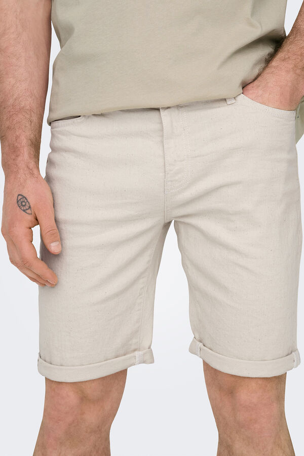 Only & Sons Jeans-Bermudas Nude