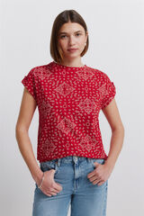 Springfield Folded sleeve T-shirt burgundy