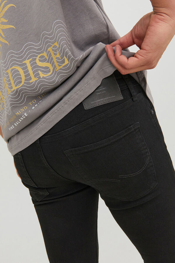 Jack & Jones Skinny Low-Rise Stretch Jeans Schwarz