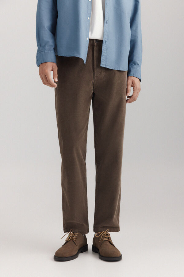 Springfield Pantal&oacute;n chino pana lavada comfort nude