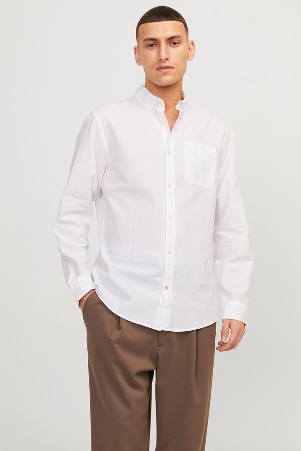 Jack & Jones Camisa oxford regular branco