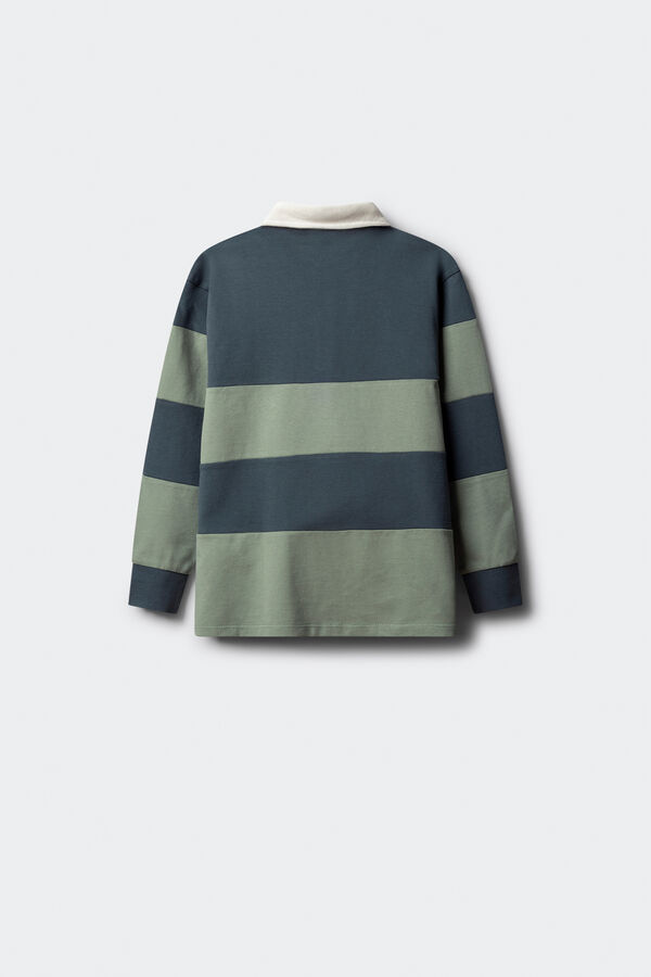 Springfield Kids Boy's long sleeve polo shirt Zelena