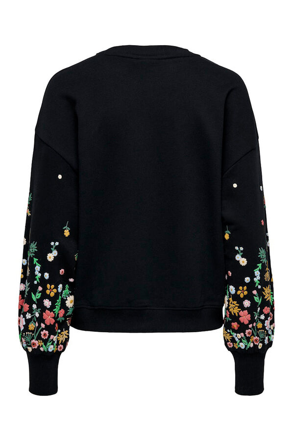 Only Sudadera cuello redondo negro