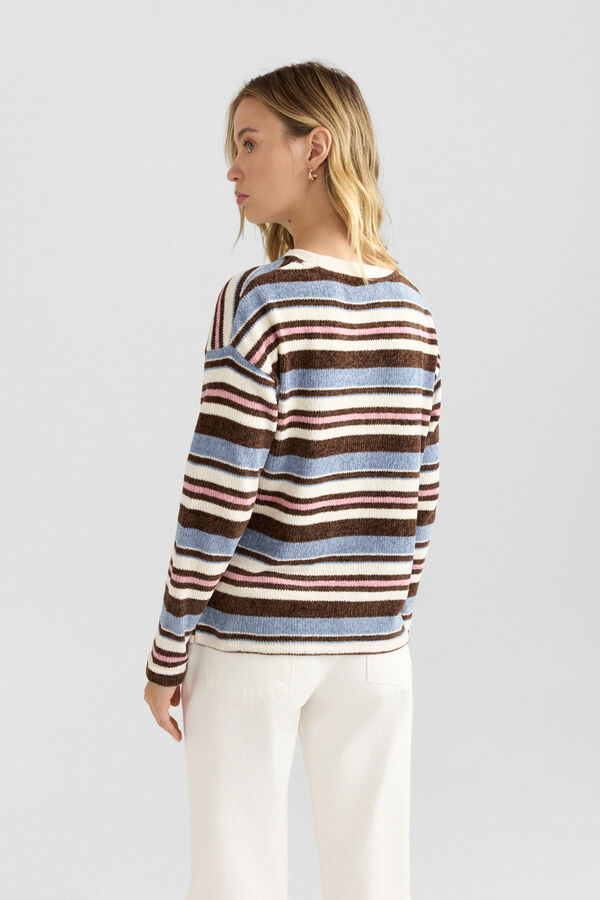 Springfield Fine striped thin jumper blue