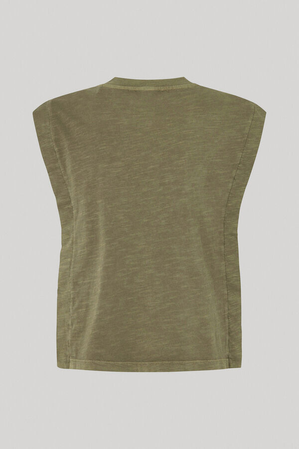 Springfield Cotton sleeveless T-shirt dark gray
