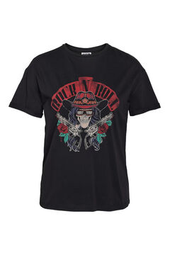 Noisy May front print T-shirt black