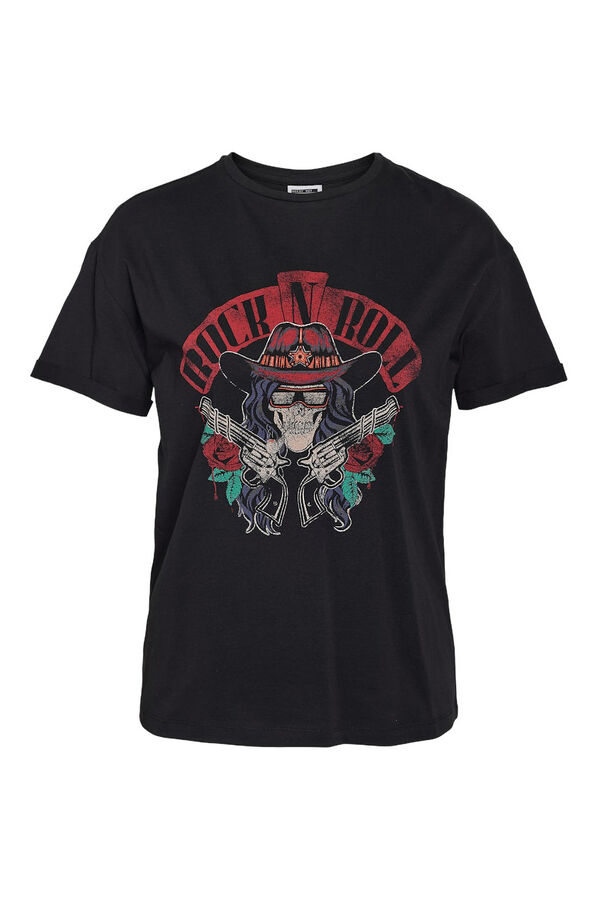 Noisy May front print T-shirt black