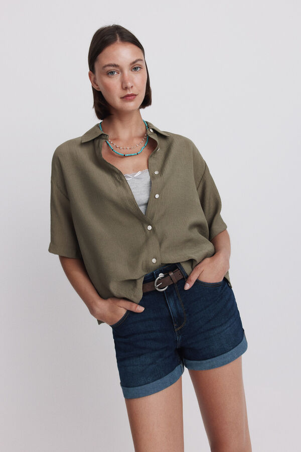 Springfield Fluid short sleeve shirt beige