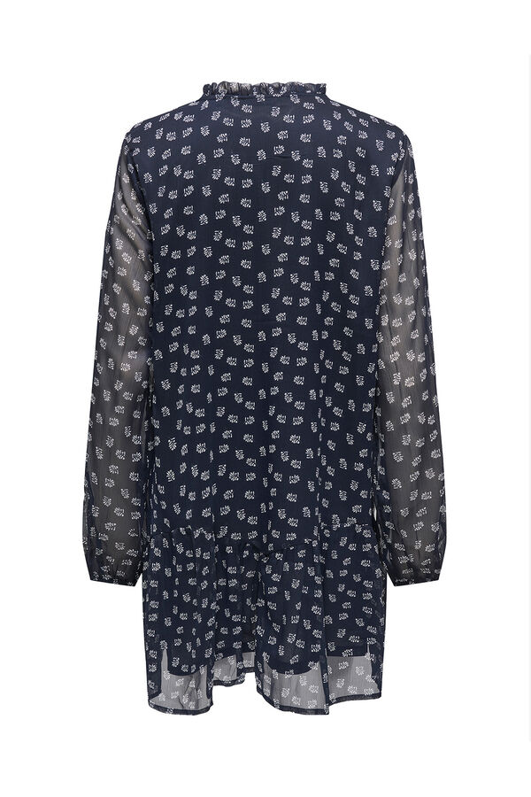 Only Kleid kurz aus Chiffon Blau