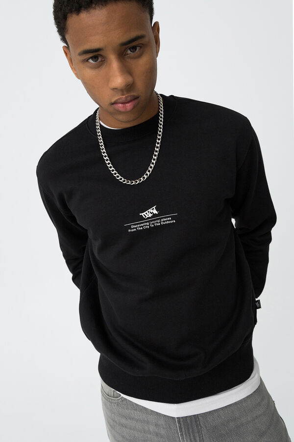 Tiffosi Young Sweatshirt com estampado de grafite preto