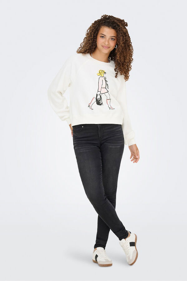 Only Front sweatshirt white