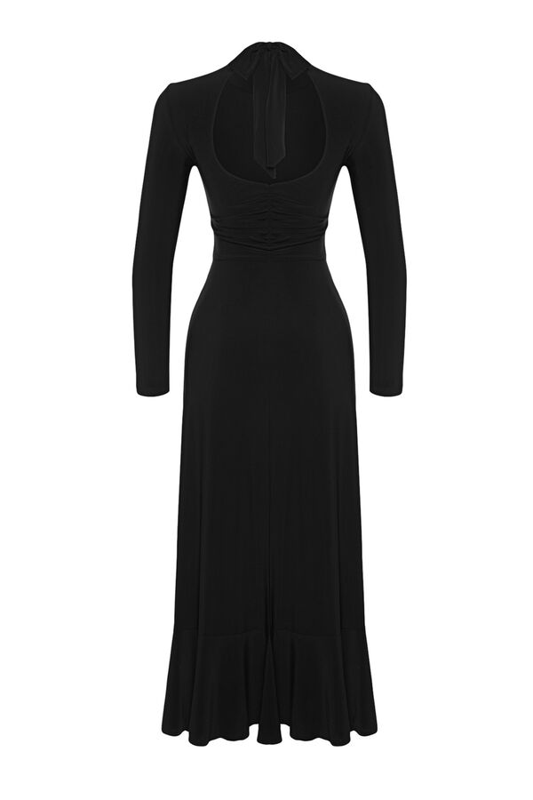Trendyol Midi dress with open back black