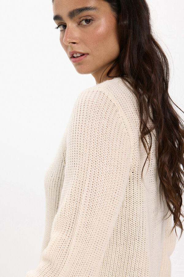 JDY Round neck jumper white