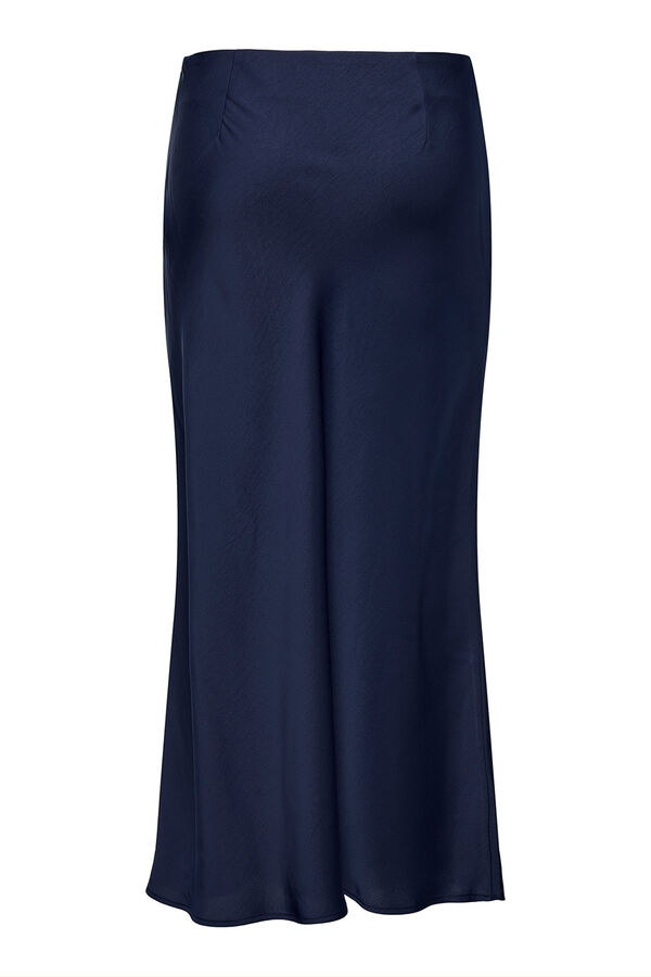 JDY Long satin-finish skirt Plava