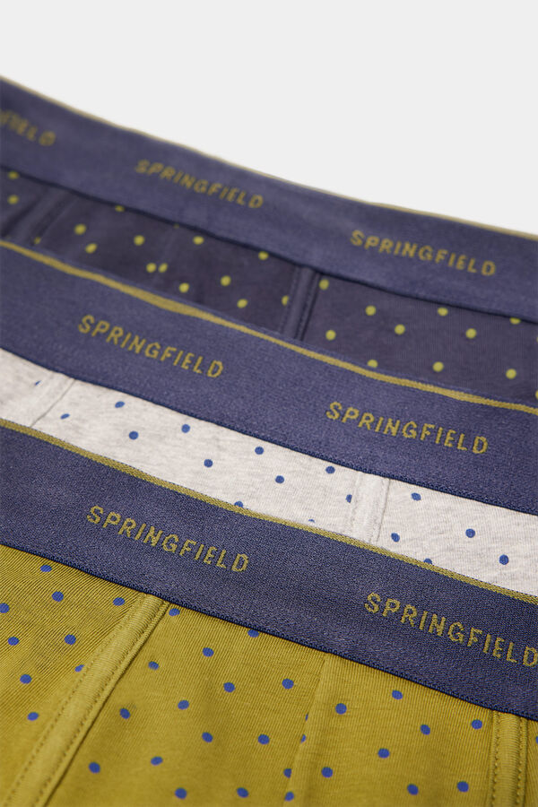 Springfield Pack 3 boxers dots azul oscuro