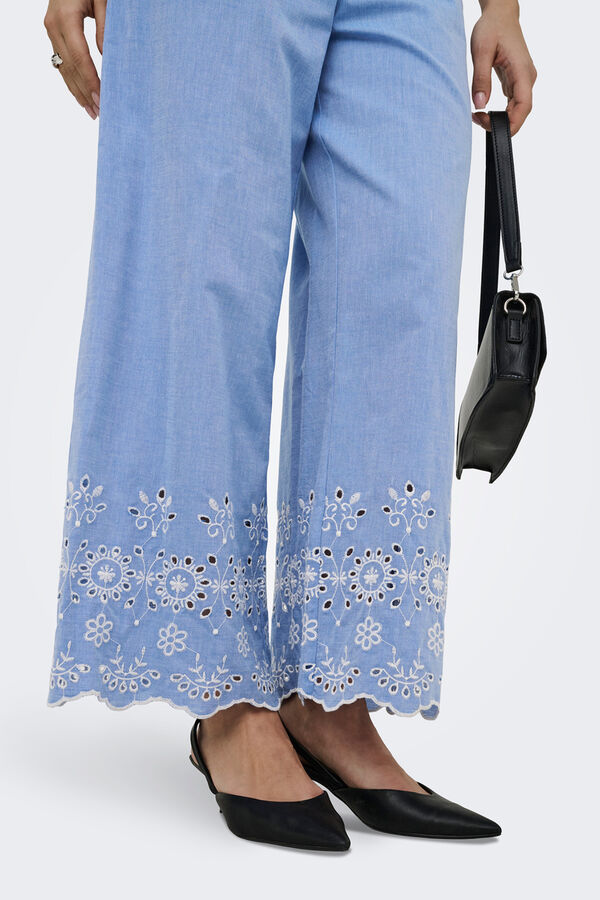 JDY Weite lange Hose Blau