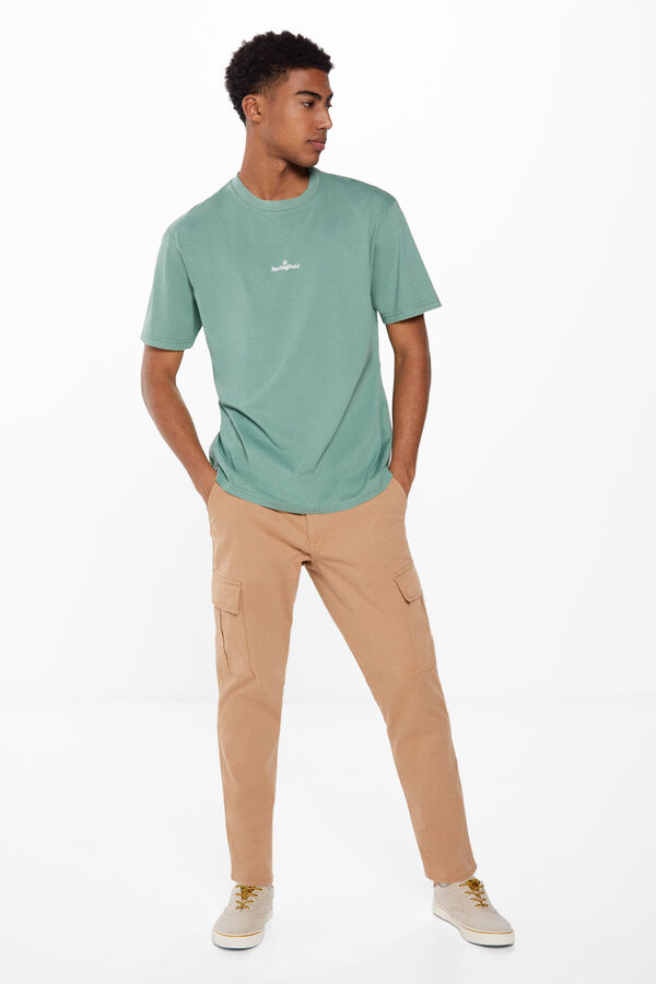 Springfield Washed T-shirt with logo green