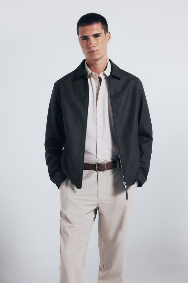 Springfield Cotton shirt with edging nude