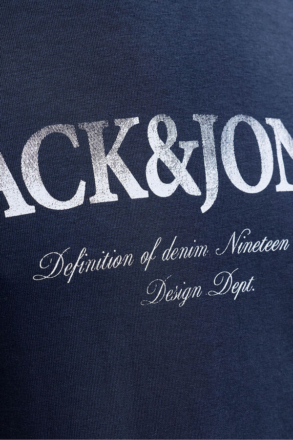 Jack & Jones PLUS Cotton short sleeve sweatshirt blue