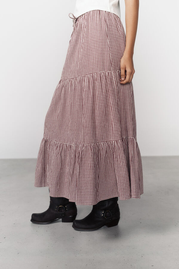 High Spirits Falda Tartan burdeos