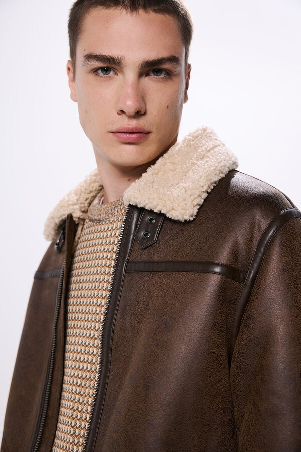 Springfield Double-faced aviator jacket brown