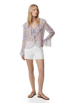 Koton Blusa de gasa volantes