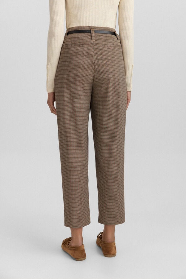 Springfield Tailored trousers with belt grey