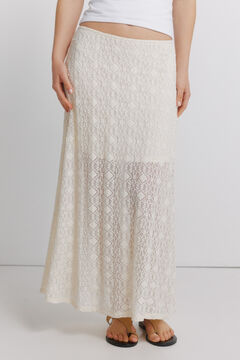 Springfield Falda midi combinada lace