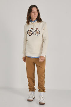 Springfield Sweat-shirt capuche bicyclette natural