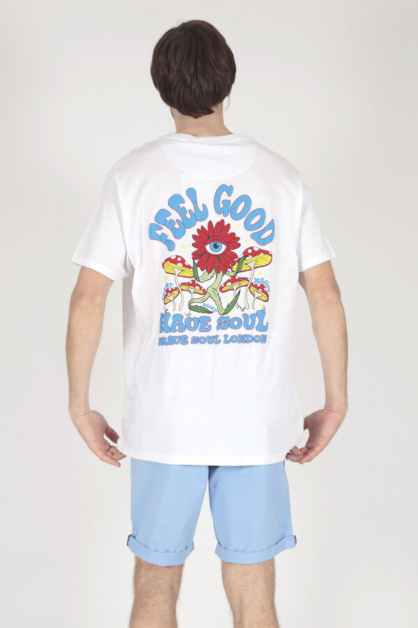 Springfield T-Shirt mit Print hinten blanco