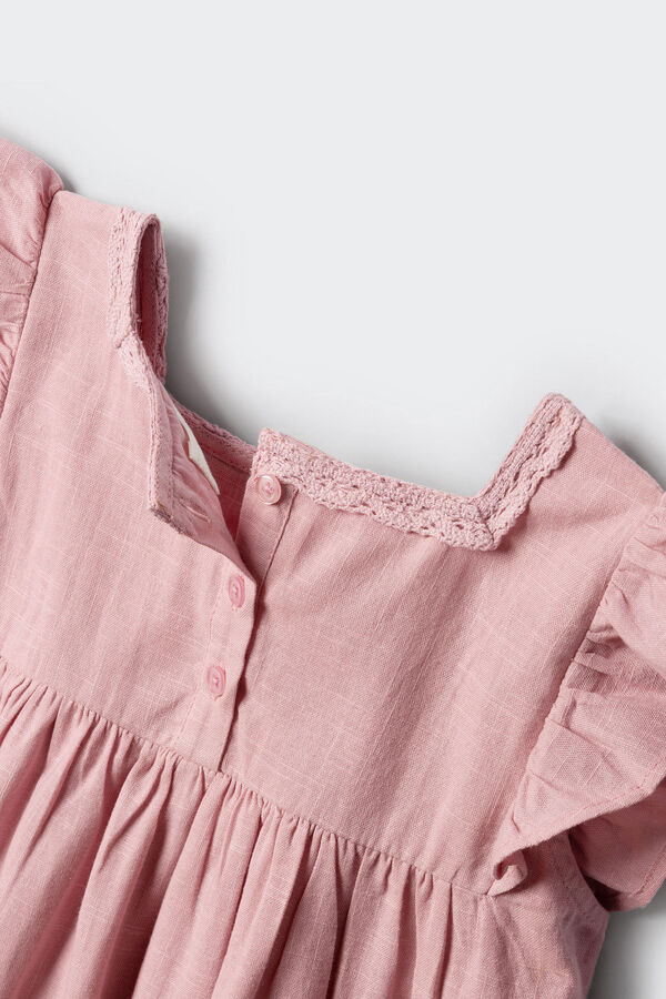 Springfield Kids Vestido detalles crochet ni&ntilde;a morado/lila