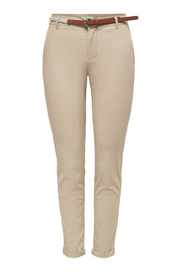 Only Pantal&oacute;n chino el&aacute;stico beige