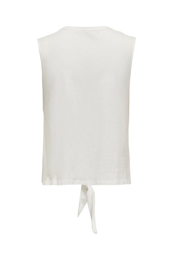 Springfield Sleeveless T-shirt with knot white