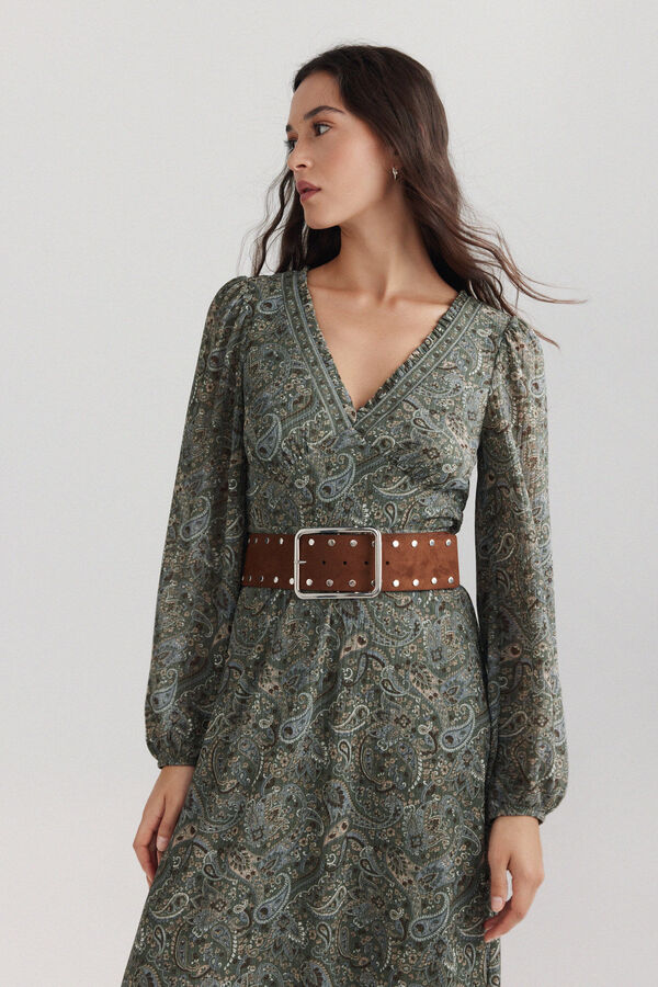 Springfield Midi haljina sa paisley dezenom Zelena