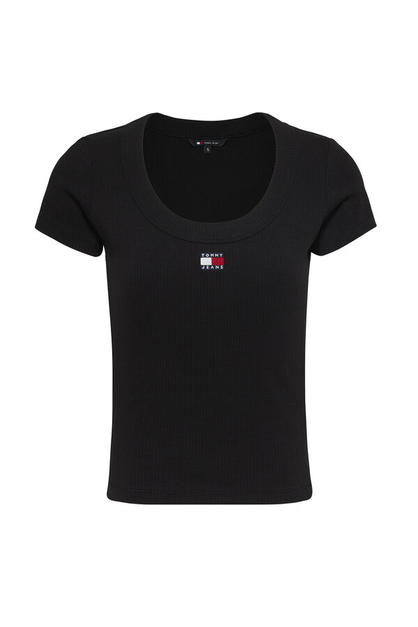 Springfield Camiseta feminina Tommy Jeans preto