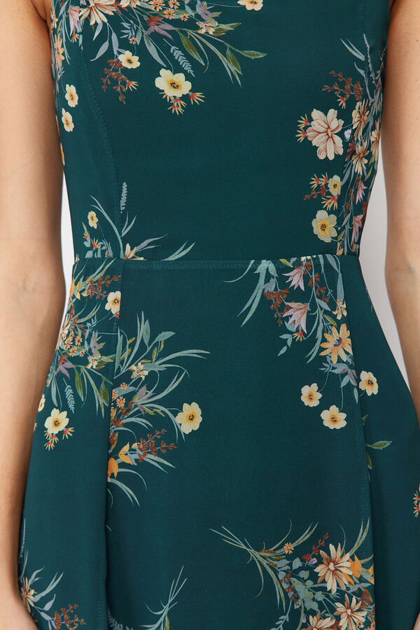 Trendyol Vestido midi tirantes lazos verde